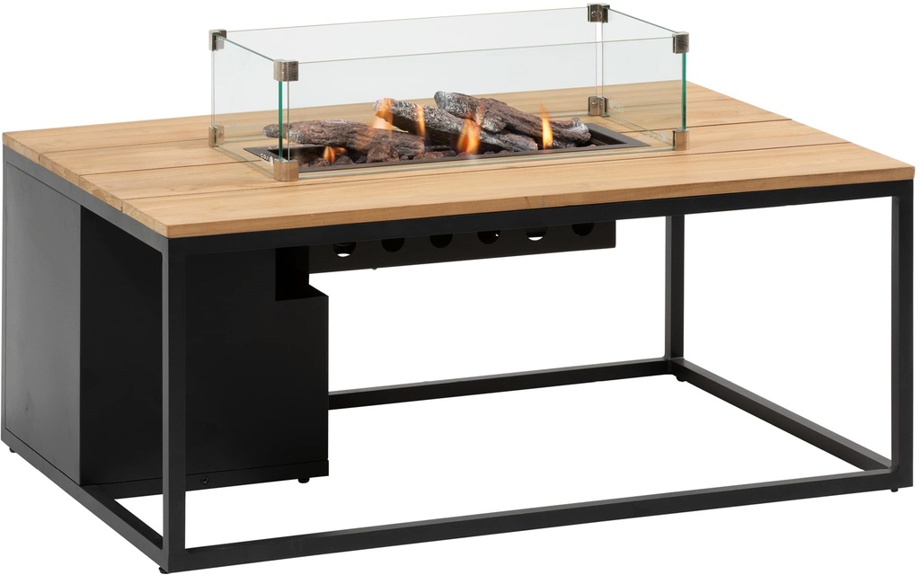 Cosiloft 120 Black Frame / teak Top