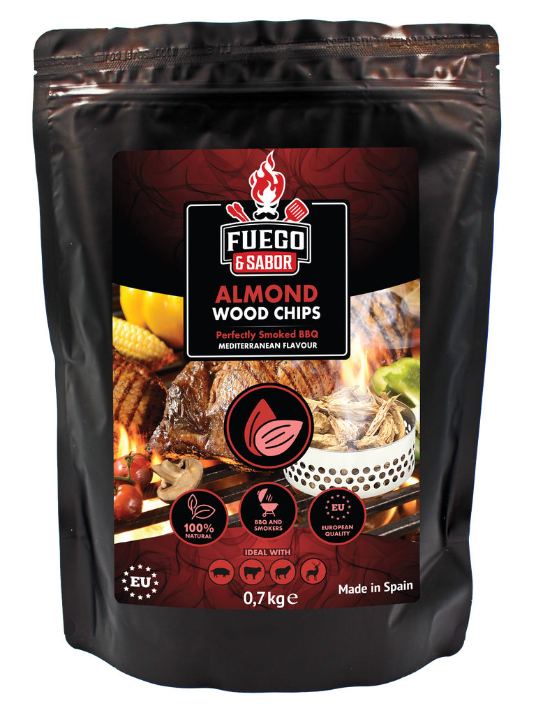 Fuego Almond Wood Smoking Chips n°3, 700Gr