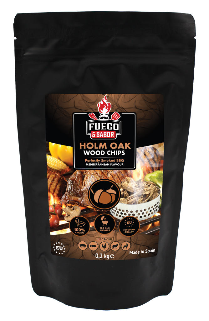 Fuego Holm Oak Smoking Chips n°3, 200Gr