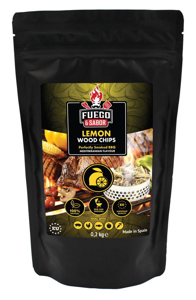 Fuego Lemon Wood Smoking Chips n°3, 200Gr