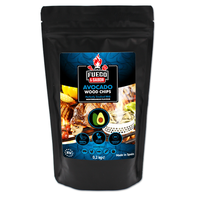 Fuego Avocado Wood Smoking Chips n°3, 200Gr