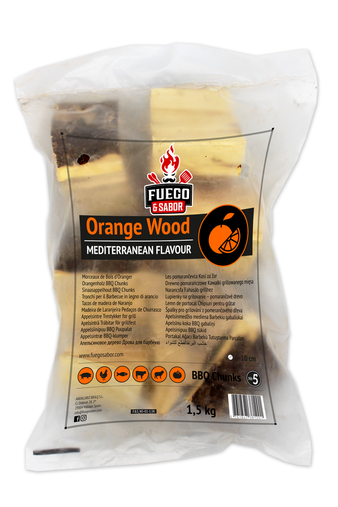 Fuego Orange Wood Chunks No5, 1.5 kg