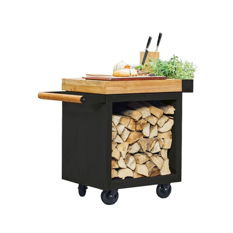 OFYR Mise en Place Table Black 65 PRO Bois de teck