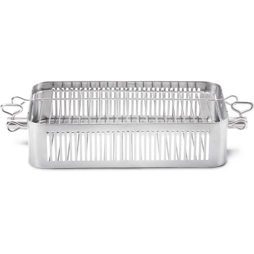 Panier réglable pour rôtissoire inox