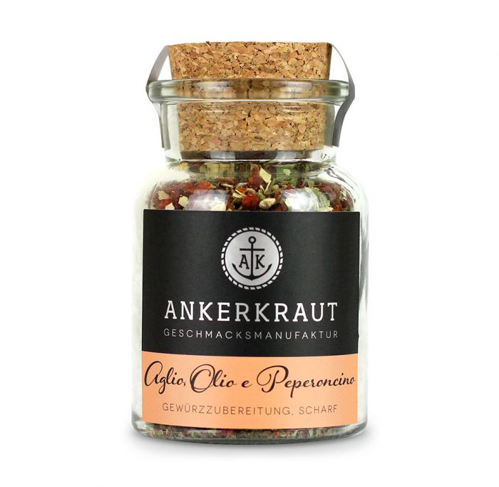 Aglio e Olio Peperoncino, 65g im Korkenglas