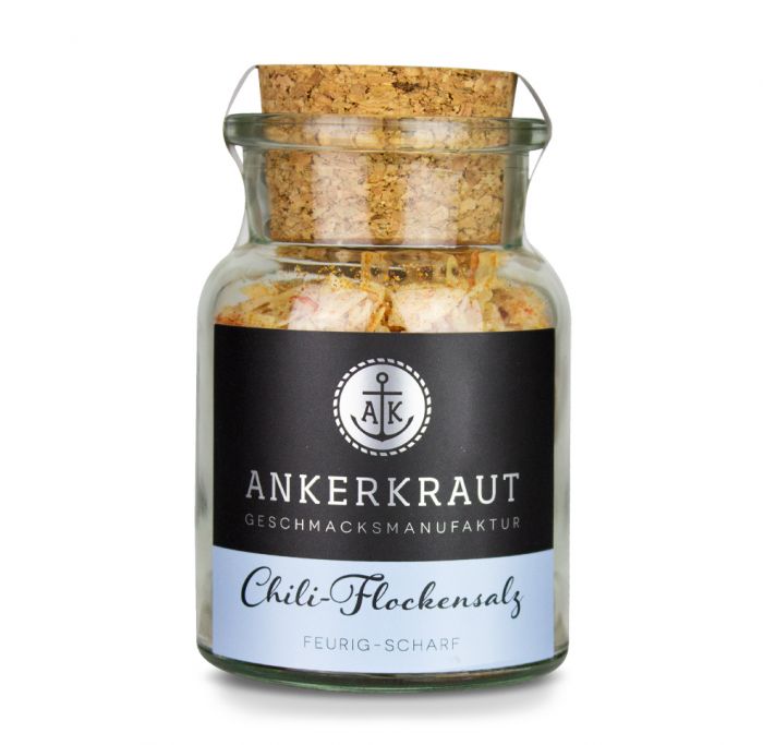 Chili-Flockensalz, 90g im Korkenglas