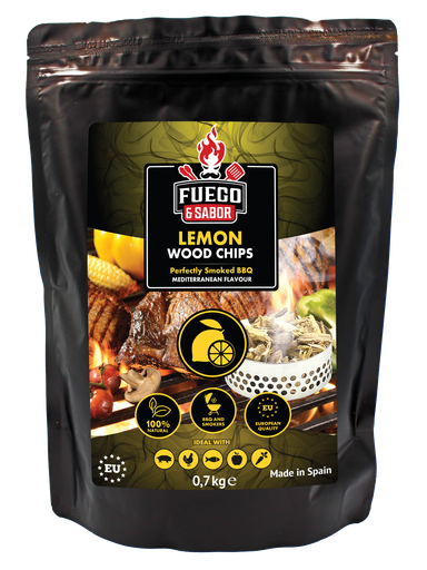 [Fuego-F&S_L3-01-0.7K] Fuego Lemon Wood Smoking Chips Nº3, 700Gr