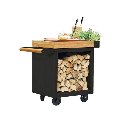 [Ofyr-MP-B-65-PRO-TW] OFYR Mise en Place Table Black 65 PRO Bois de teck