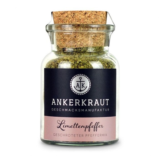 [Ankerkraut-4260347890573] Limetten Pfeffer, 75g im Korkenglas