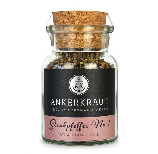 [Ankerkraut-4260547992114] Steakpfeffer No. 1, 80g im Korkenglas