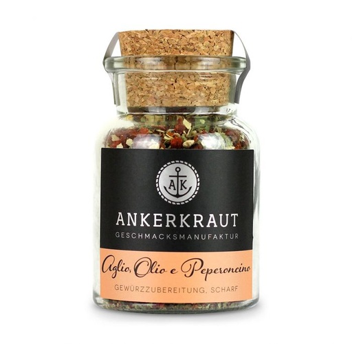 [Ankerkraut-4260347890191] Aglio e Olio Peperoncino, 65g im Korkenglas