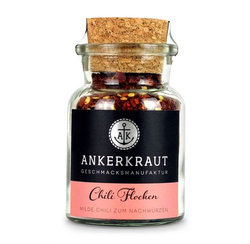 [Ankerkraut-4260347890061] Chili Flocken, 65g im Korkenglas