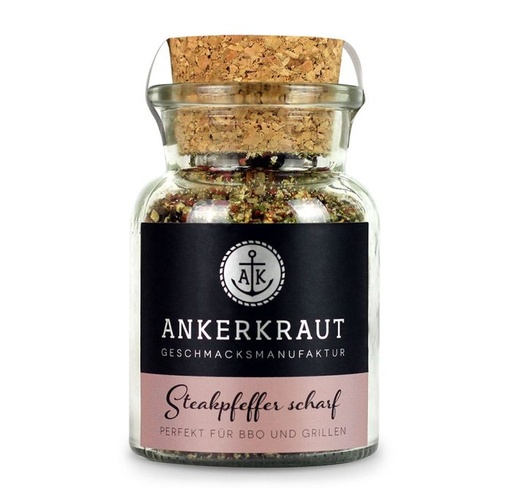 [Ankerkraut-4260347891754] Steakpfeffer scharf, 75g im Korkenglas