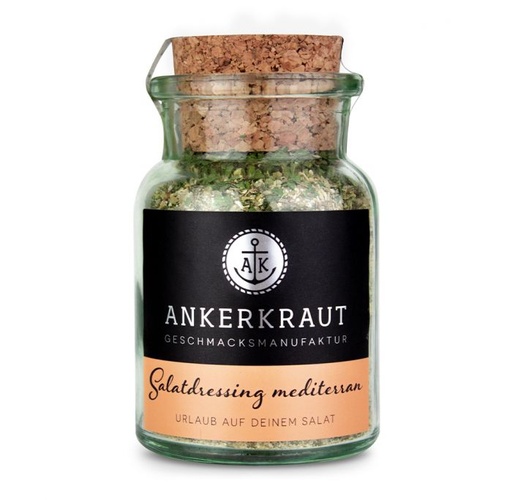 [Ankerkraut-4260547995467] Salatdressing Mediterran, 85g im Korkenglas